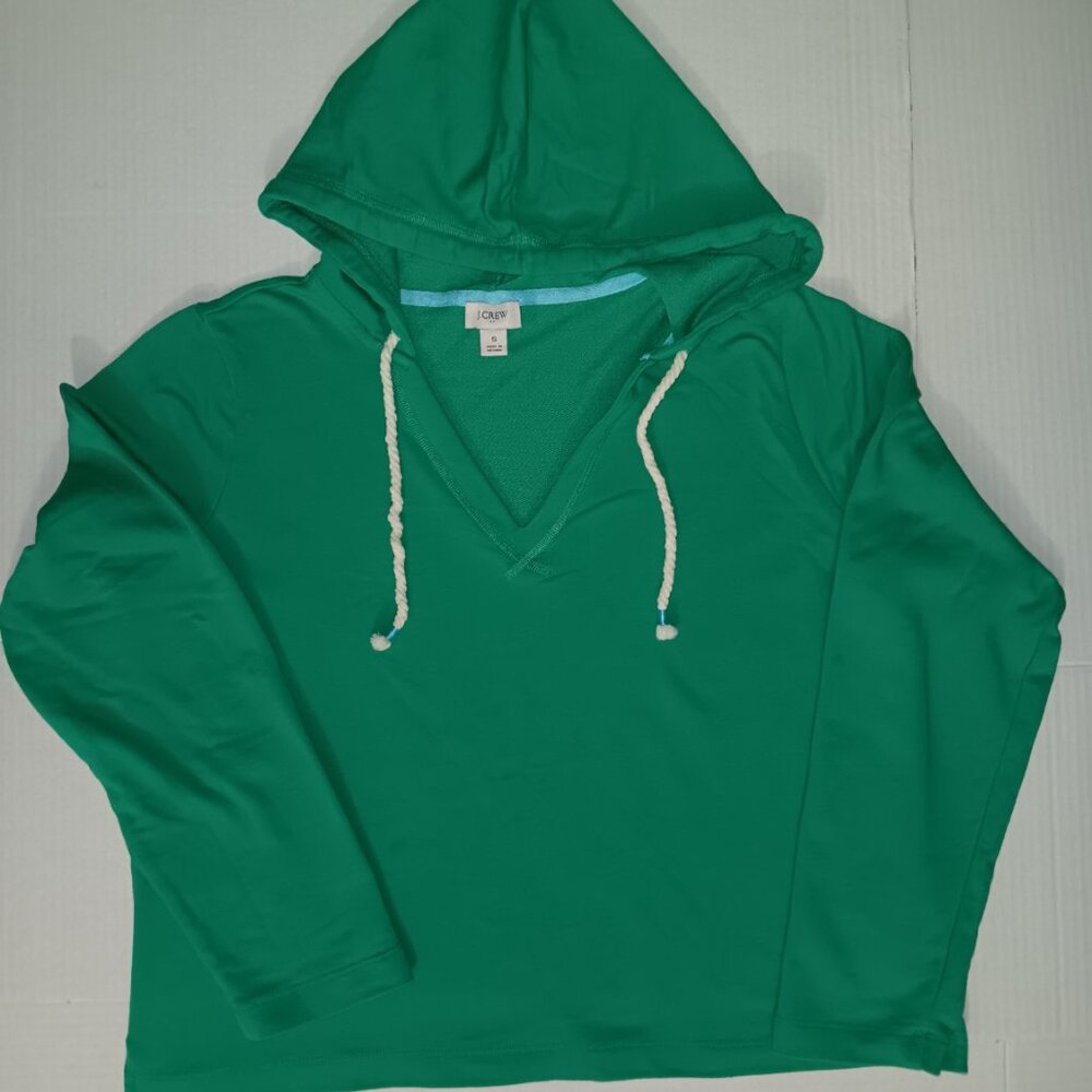 J.CREW V-NECK PULLOVER CROPPED HOODIE - Picture 9 of 14